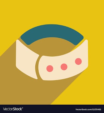 Flat with shadow icon and mobile application dog vector image