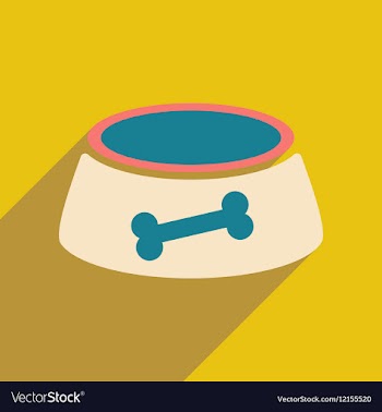 Flat with shadow icon and mobile application dog vector image