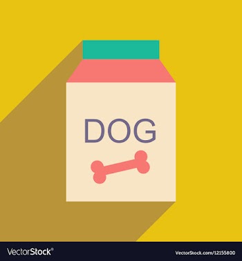 Flat with shadow icon and mobile application dog vector image