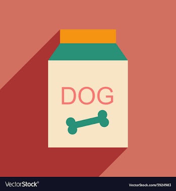 Flat with shadow icon and mobile application dog vector image