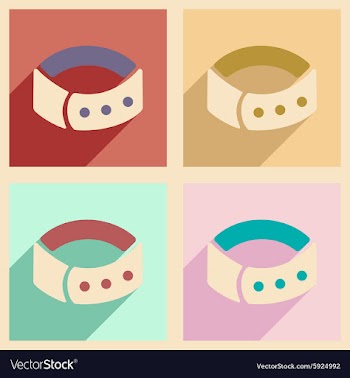 Flat with shadow icon and mobile application dog vector image