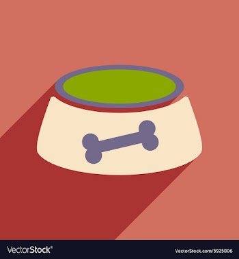 Flat with shadow icon and mobile application dog vector image