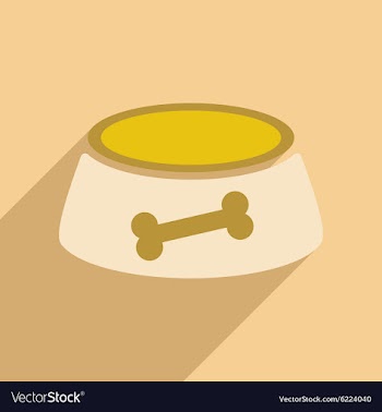 Flat with shadow icon and mobile application dog vector image