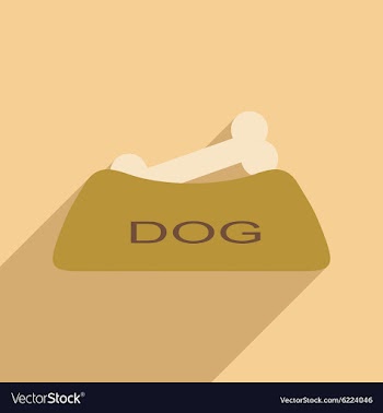Flat with shadow icon and mobile application dog vector image
