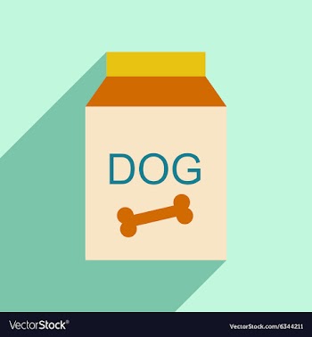 Flat with shadow icon and mobile application dog vector image