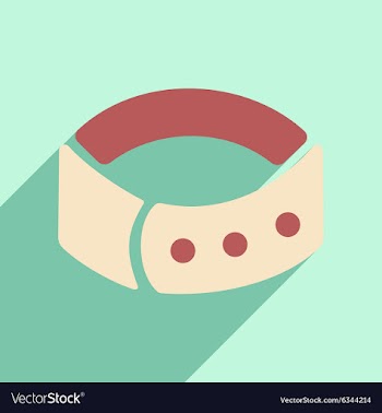Flat with shadow icon and mobile application dog vector image