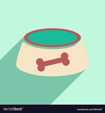 Flat with shadow icon and mobile application dog vector image