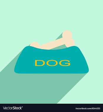 Flat with shadow icon and mobile application dog vector image