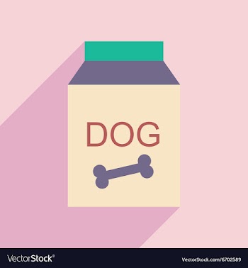 Flat with shadow icon and mobile application dog vector image