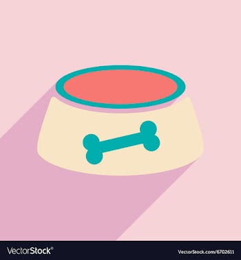 Flat with shadow icon and mobile application dog vector image