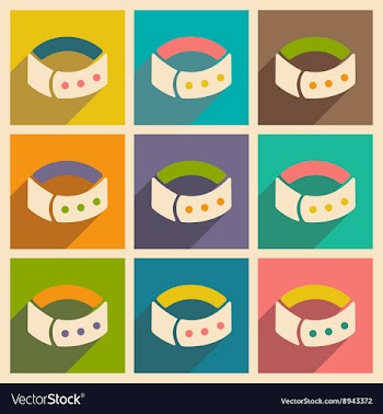 Flat with shadow icon and mobile application dog vector image
