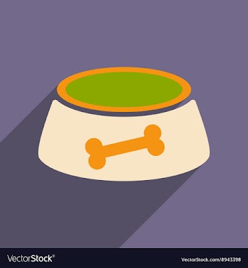 Flat with shadow icon and mobile application dog vector image