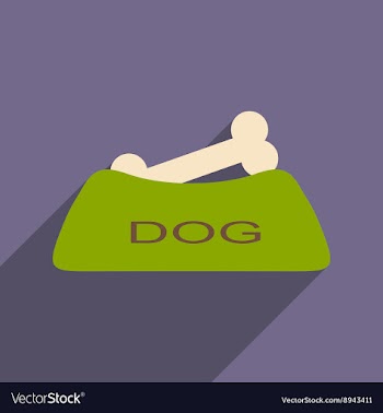 Flat with shadow icon and mobile application dog vector image