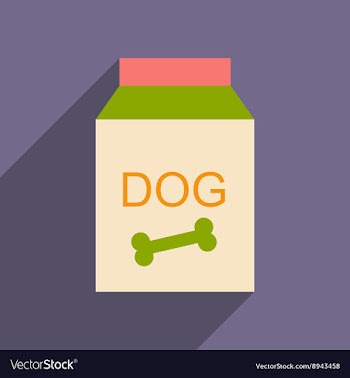Flat with shadow icon and mobile application dog vector image