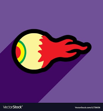 Flat with shadow icon and mobile application eye vector image