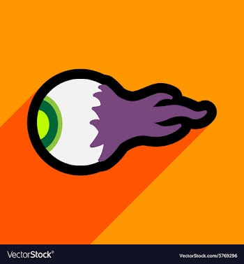 Flat with shadow icon and mobile application eye vector image