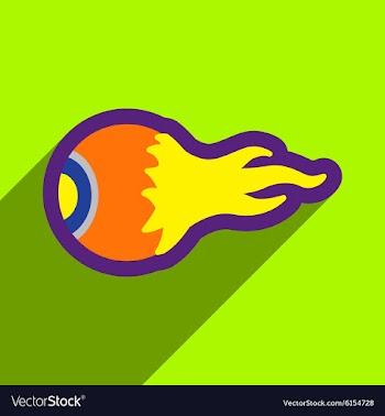 Flat with shadow icon and mobile application eye vector image