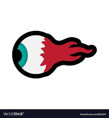 Flat with shadow icon and mobile application eye vector image