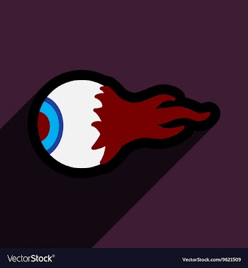 Flat with shadow icon and mobile application eye vector image