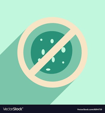 Flat with shadow icon and mobile application germs vector image