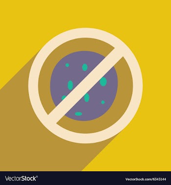 Flat with shadow icon and mobile application germs vector image