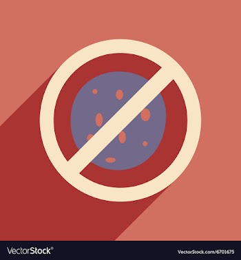 Flat with shadow icon and mobile application germs vector image