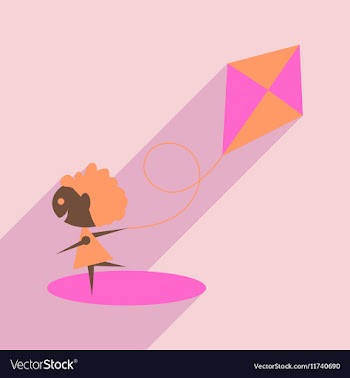 Flat with shadow icon and mobile application Girl vector image