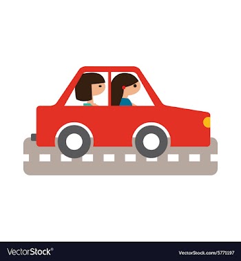 Flat with shadow icon and mobile application girl vector image
