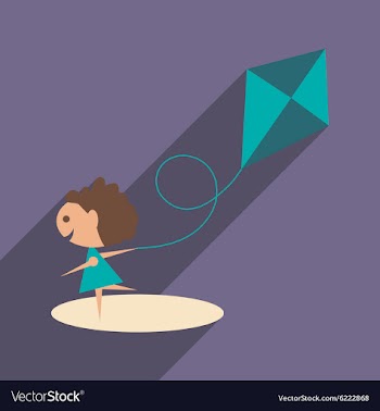Flat with shadow icon and mobile application Girl vector image