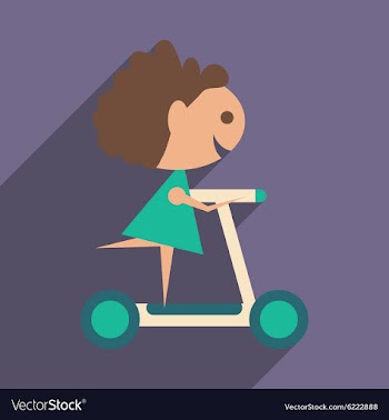 Flat with shadow icon and mobile application girl vector image