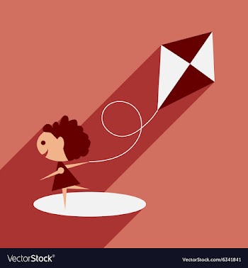Flat with shadow icon and mobile application Girl vector image