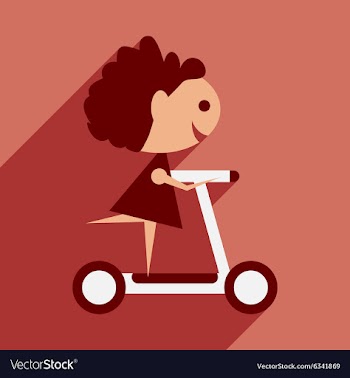 Flat with shadow icon and mobile application girl vector image