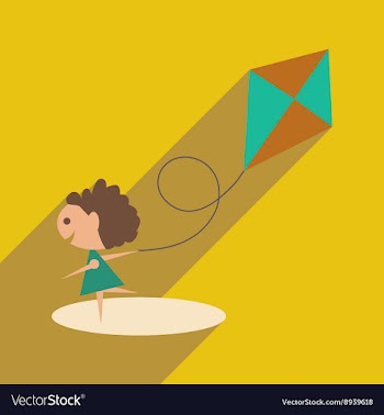 Flat with shadow icon and mobile application Girl vector image