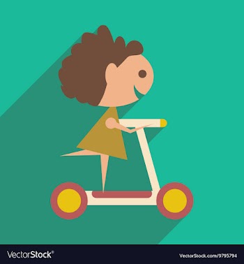 Flat with shadow icon and mobile application girl vector image