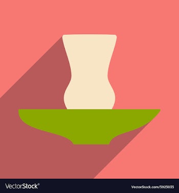 Flat with shadow icon and mobile application glass vector image