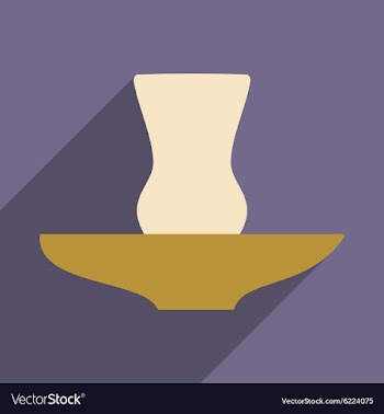 Flat with shadow icon and mobile application glass vector image