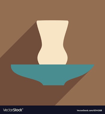 Flat with shadow icon and mobile application glass vector image