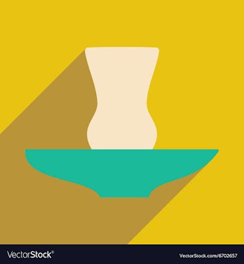 Flat with shadow icon and mobile application glass vector image