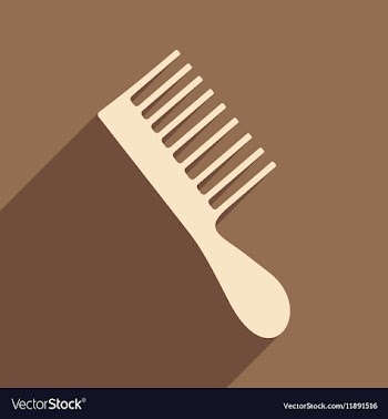 Flat with shadow icon and mobile application hair vector image