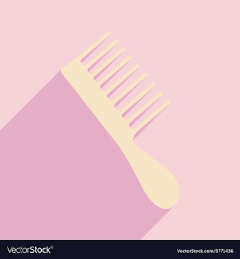 Flat with shadow icon and mobile application hair vector image