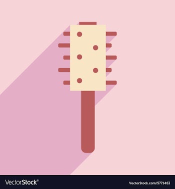 Flat with shadow icon and mobile application hair vector image