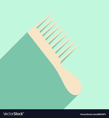 Flat with shadow icon and mobile application hair vector image