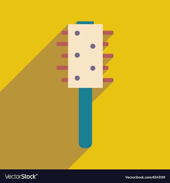 Flat with shadow icon and mobile application hair vector image