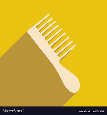 Flat with shadow icon and mobile application hair vector image