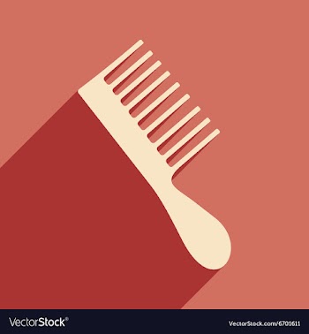 Flat with shadow icon and mobile application hair vector image