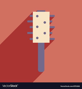Flat with shadow icon and mobile application hair vector image