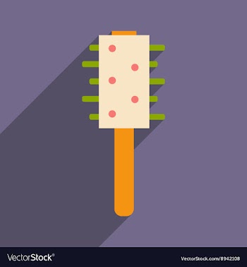 Flat with shadow icon and mobile application hair vector image
