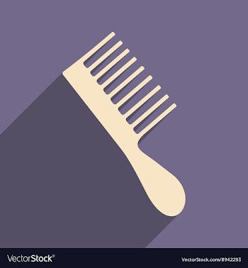 Flat with shadow icon and mobile application hair vector image