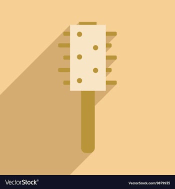 Flat with shadow icon and mobile application hair vector image
