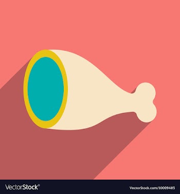Flat with shadow icon and mobile application ham vector image